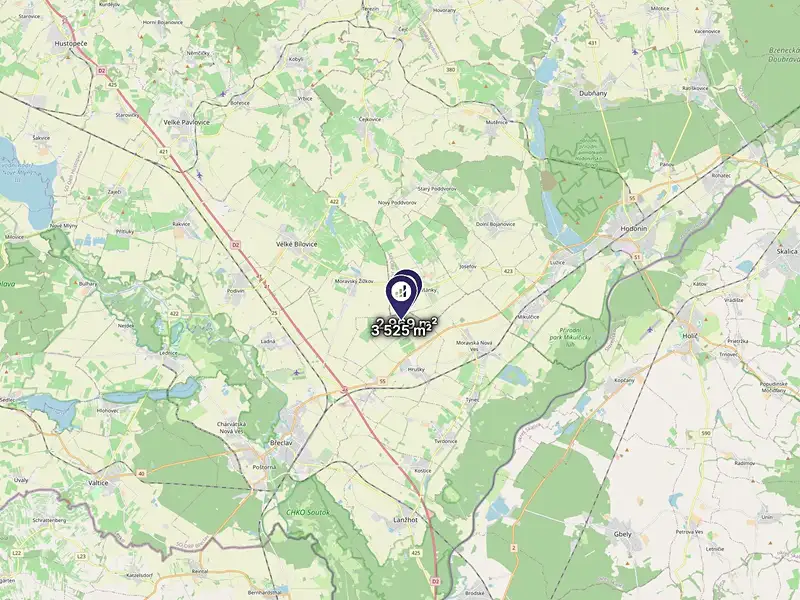 Prodej pole 6494 m², Hrušky – náhled fotky 3