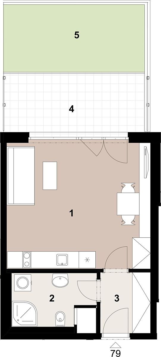 Prodej bytu 1+kk 33 m² – fotografie 2