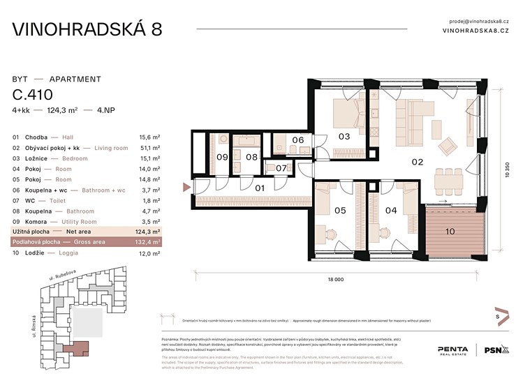 Prodej bytu 4+kk, 132 m² (2 z 10)