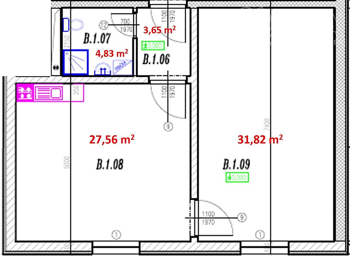 Pronájem bytu 2+kk 71 m² – fotografie 3