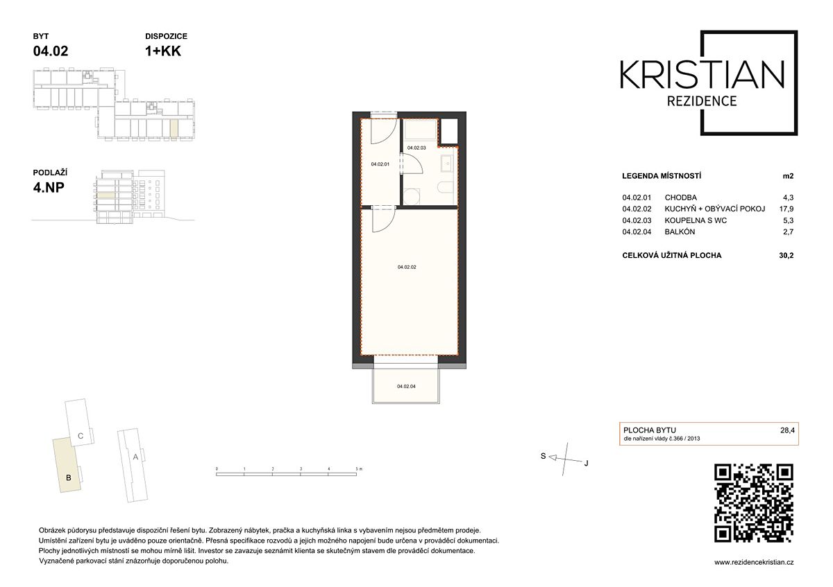 Prodej bytu 1+kk 28 m² – fotografie 3