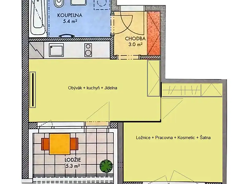 Prodej bytu 2+kk 40 m², Praha – náhled fotky 2