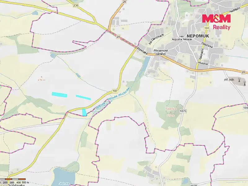 Prodej pole 21886 m², Nepomuk – náhled fotky 2