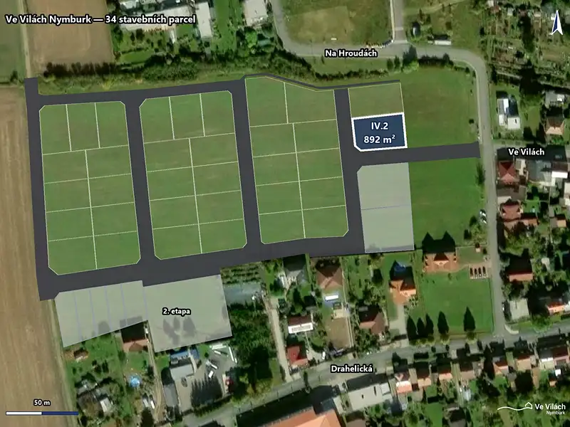 Prodej stavebního pozemku 892 m², Nymburk – náhled fotky 2