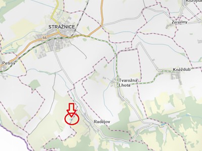 Prodej podílu 1/2  louky 460 m²