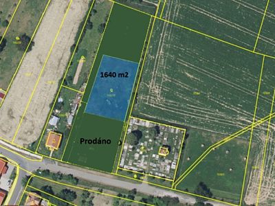 Prodej stavebního pozemku 1640 m²