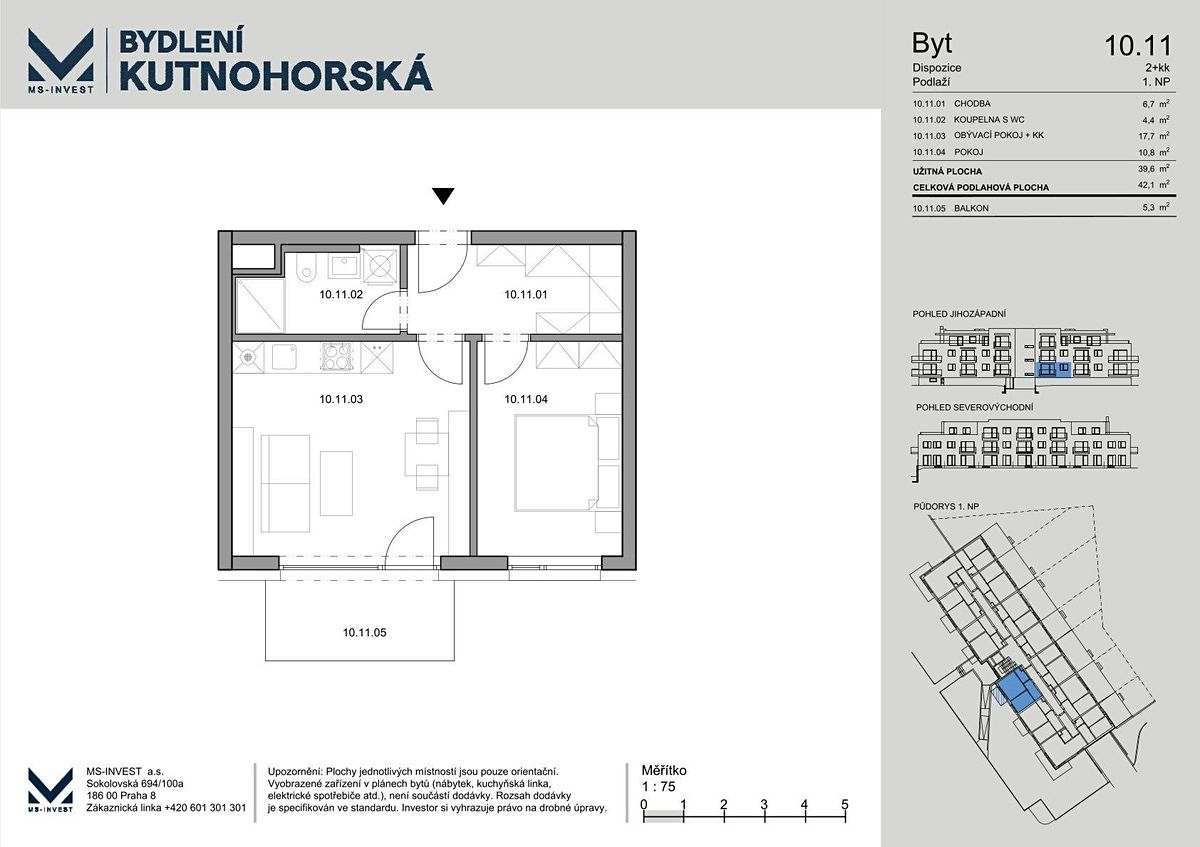 Prodej bytu 2+kk 42 m² – fotografie 4