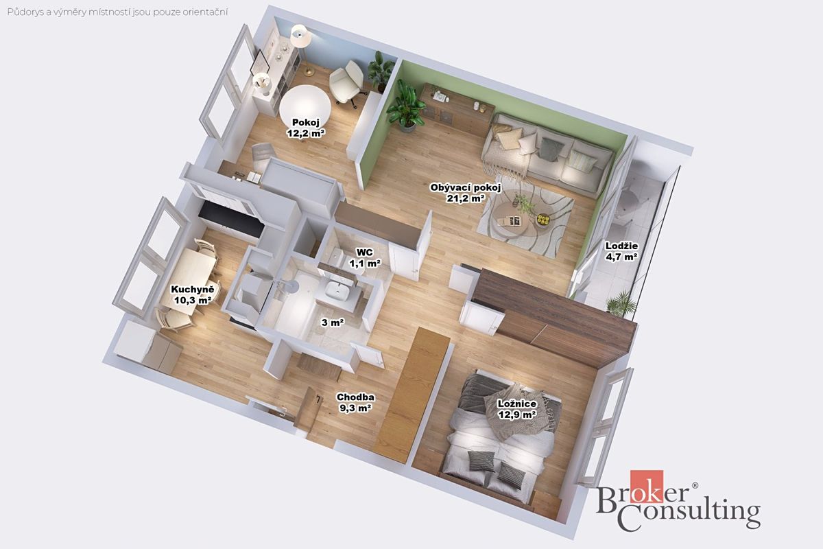 Prodej bytu 3+1 70 m² – fotografie 3