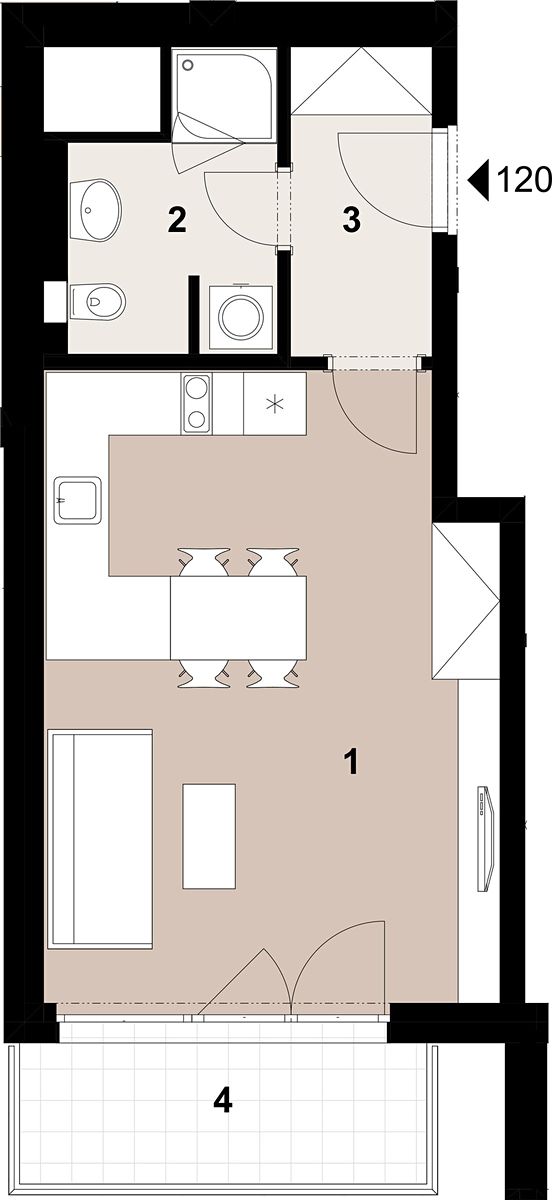 Prodej bytu 1+kk 35 m² – fotografie 2