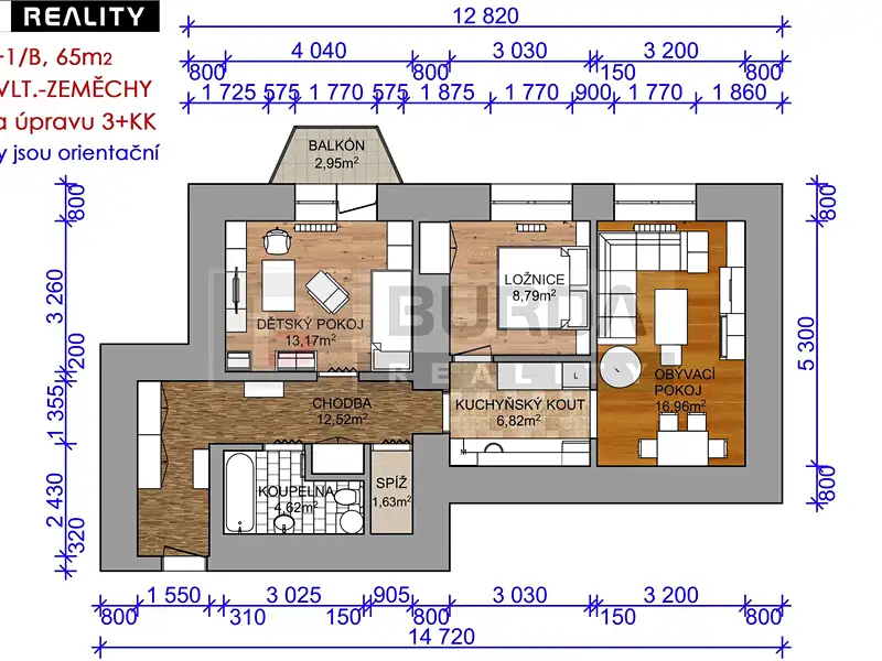 Prodej bytu 2+1 65 m², Kralupy nad Vltavou – náhled fotky 3