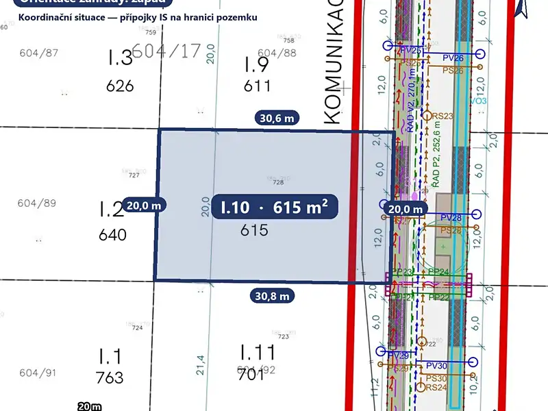 Prodej stavebního pozemku 615 m², Nymburk – náhled fotky 3