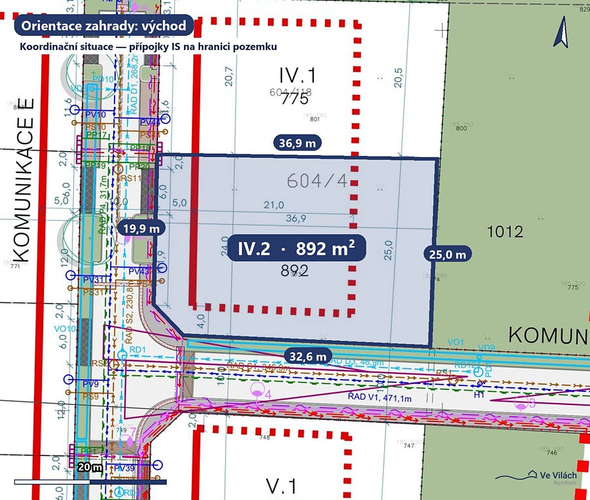 Prodej stavebního pozemku 892 m² – fotografie 3