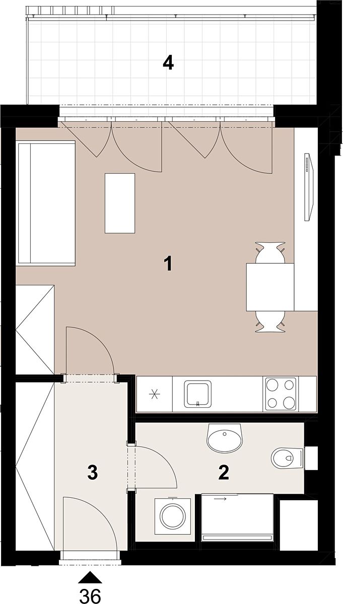 Prodej bytu 1+kk 33 m² – fotografie 2