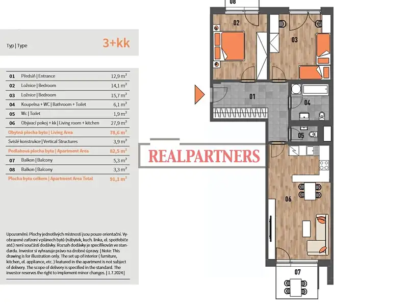 Prodej bytu 3+kk 91 m², Praha – náhled fotky 2