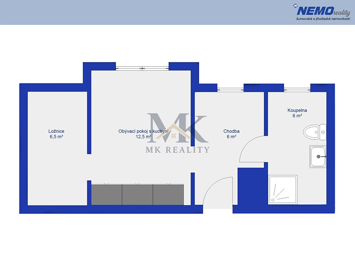 Pronájem bytu 2+kk 32 m² – fotografie 5