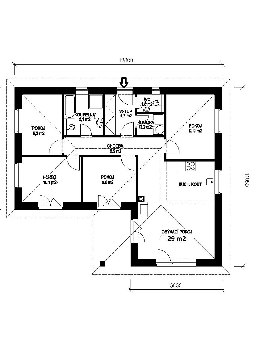 Prodej rodinného domu 91 m², pozemek 817 m² – fotografie 3