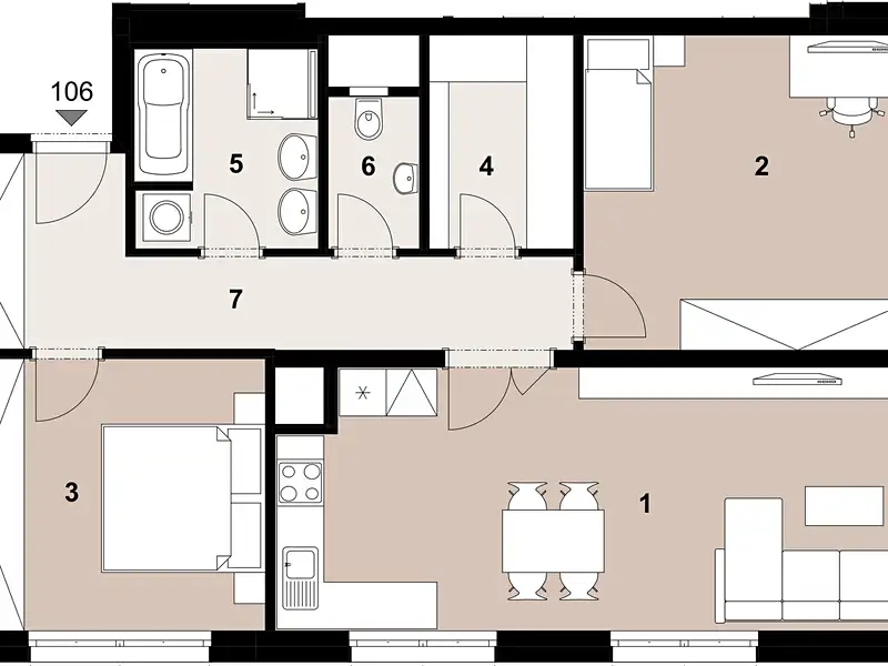 Prodej bytu 3+kk 82 m², Praha – náhled fotky 2