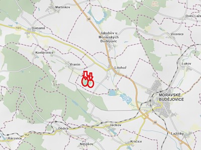 Prodej podílu 1/4  lesa 1 843 m²