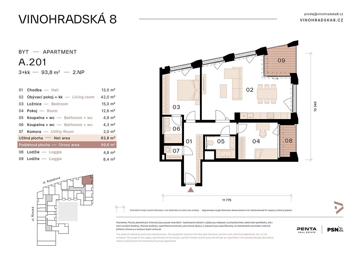 Prodej bytu 3+kk 100 m² – fotografie 2