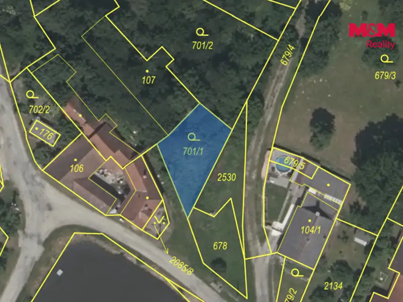Prodej stavebního pozemku 1018 m², Trhové Sviny – náhled fotky 2