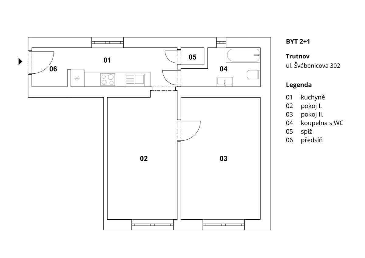 Prodej bytu 2+kk 52 m² – fotografie 4