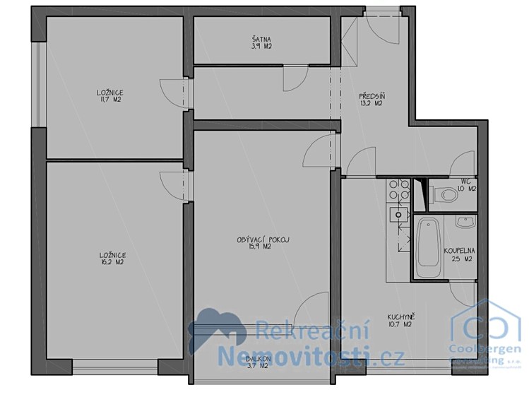 Wohnung 3+1 zum Kauf, 75 m² (7 von 19)
