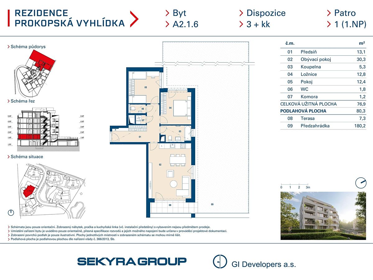 Prodej bytu 3+kk 77 m² – fotografie 2