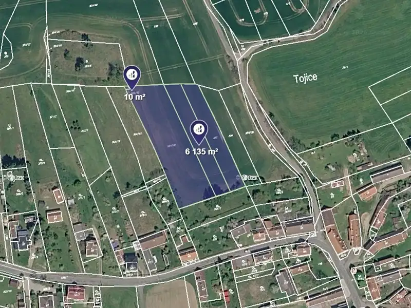 Prodej pole 12944 m², Tojice – náhled fotky 1