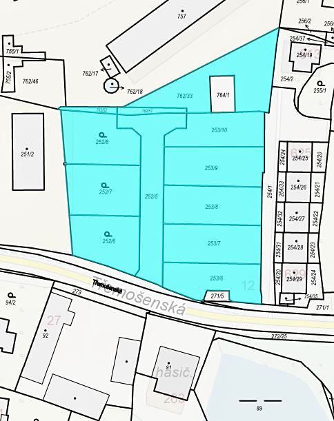 Prodej stavebního pozemku 5167 m² – fotografie 3