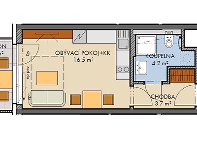 Квартира 1+kk на продаж, 25 м² (2 з 18)