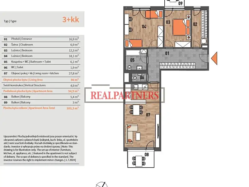 Prodej bytu 3+kk 103 m², Praha – náhled fotky 2