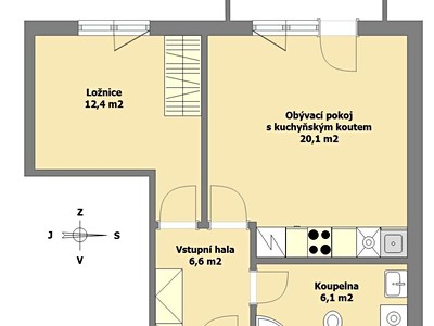 Prodej bytu 2+kk, 53 m² (2 z 14)