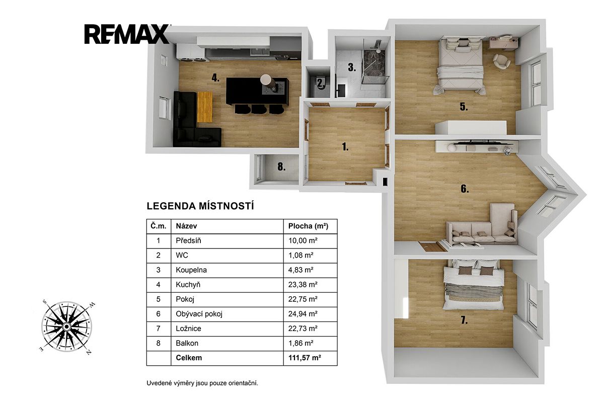 Pronájem bytu 4+kk 111 m² – fotografie 4