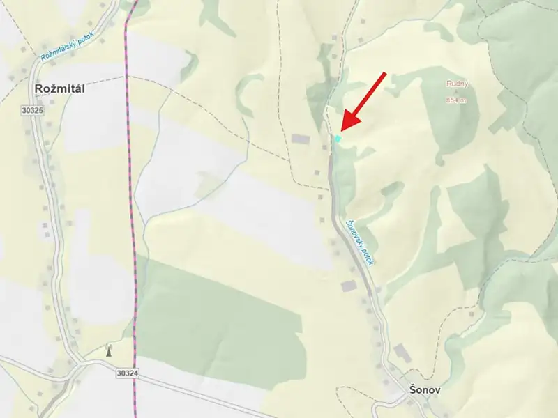 Prodej pole 723 m², Šonov – náhled fotky 3