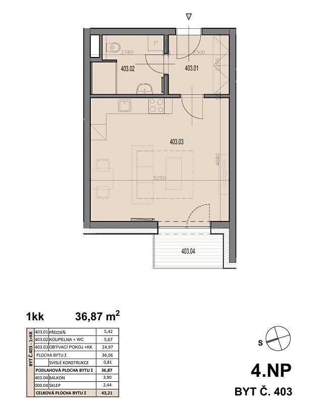 Prodej bytu 1+kk 36 m² – fotografie 5