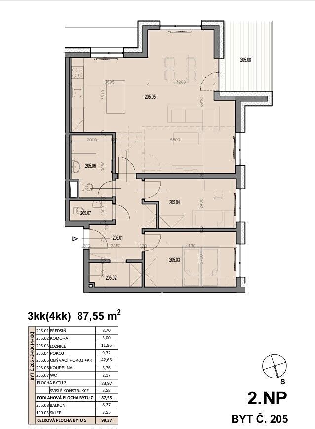 Prodej bytu 3+kk 88 m² – fotografie 5