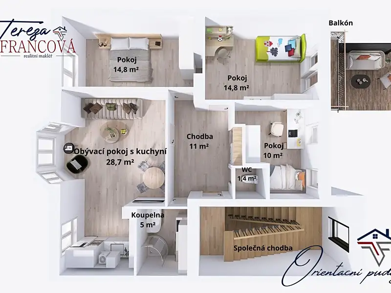 Prodej bytu 4+kk 85 m², Prostějov – náhled fotky 2