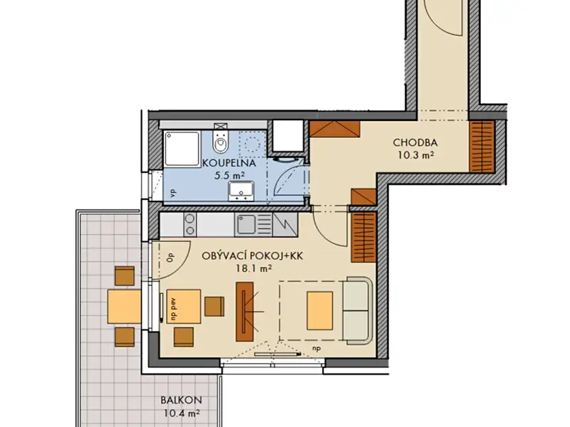 Prodej bytu 1+kk 44 m², Praha – náhled fotky 2
