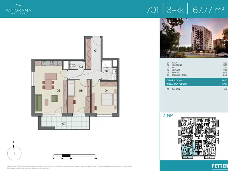 Prodej bytu 3+kk 64 m², Praha – náhled fotky 2