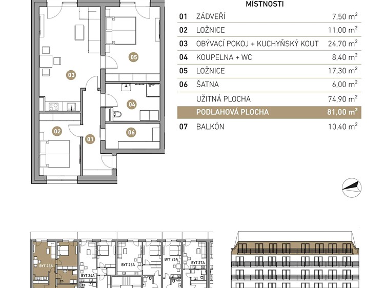Квартира 3+kk на продаж, 91 м² (9 з 17)