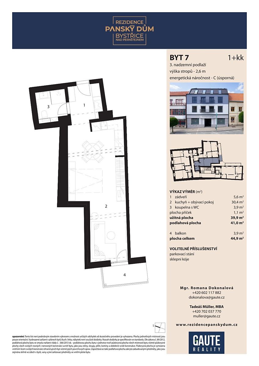 Pronájem bytu 1+kk 41 m² – fotografie 5