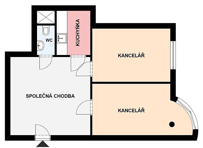 Pronájem kanceláře 48 m² – fotografie 5