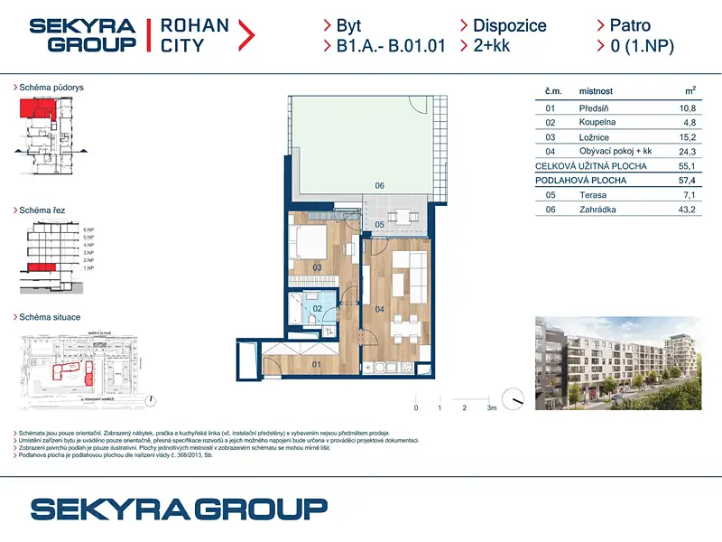 Prodej bytu 2+kk 55 m², Praha – náhled fotky 2