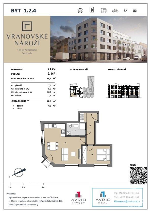 Prodej bytu 2+kk 53 m² – fotografie 5