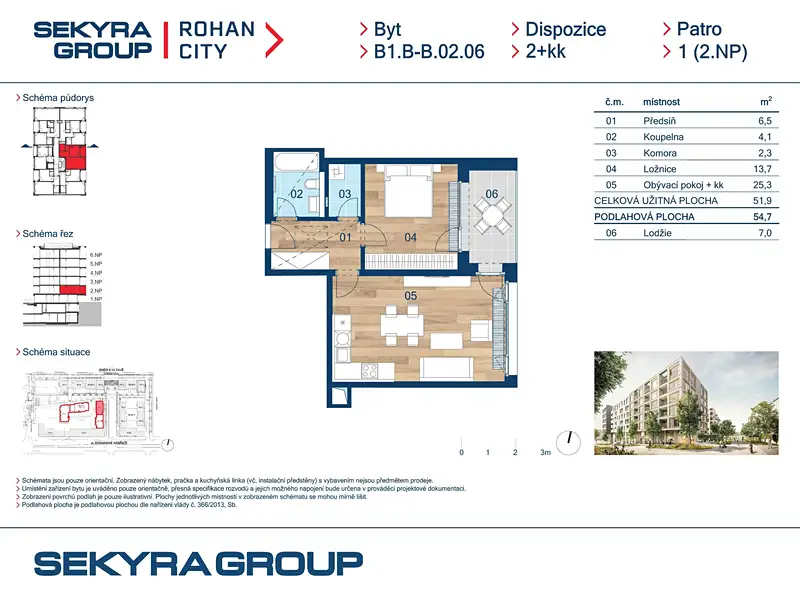 Prodej bytu 2+kk 52 m², Praha – náhled fotky 2