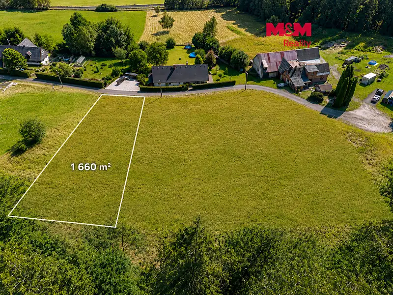 Prodej stavebního pozemku 1660 m², Mostek – náhled fotky 1