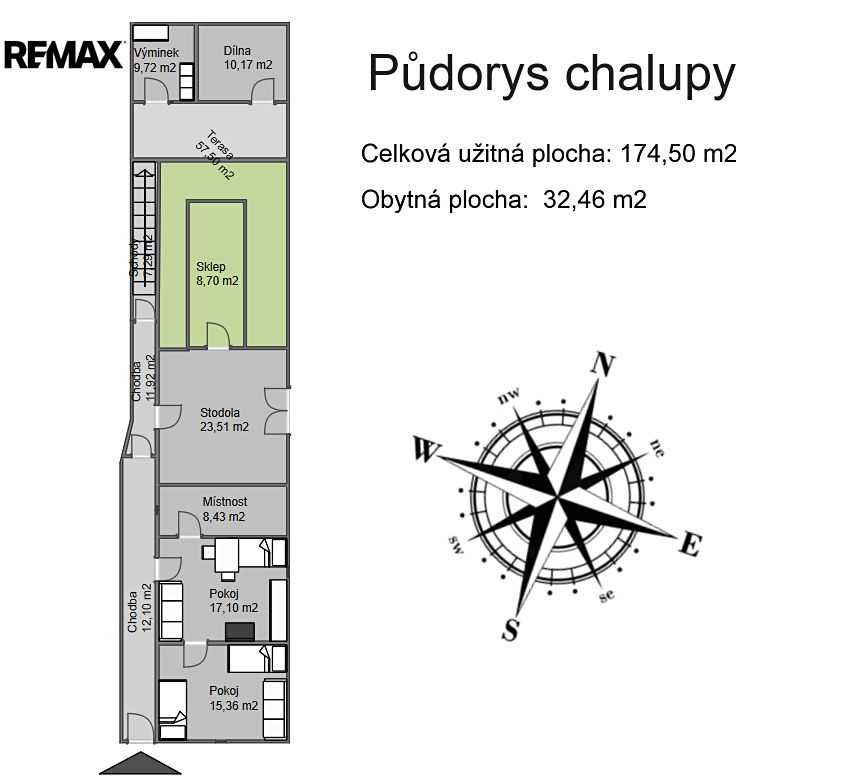Prodej chalupy 1140 m², pozemek 340 m² – fotografie 3