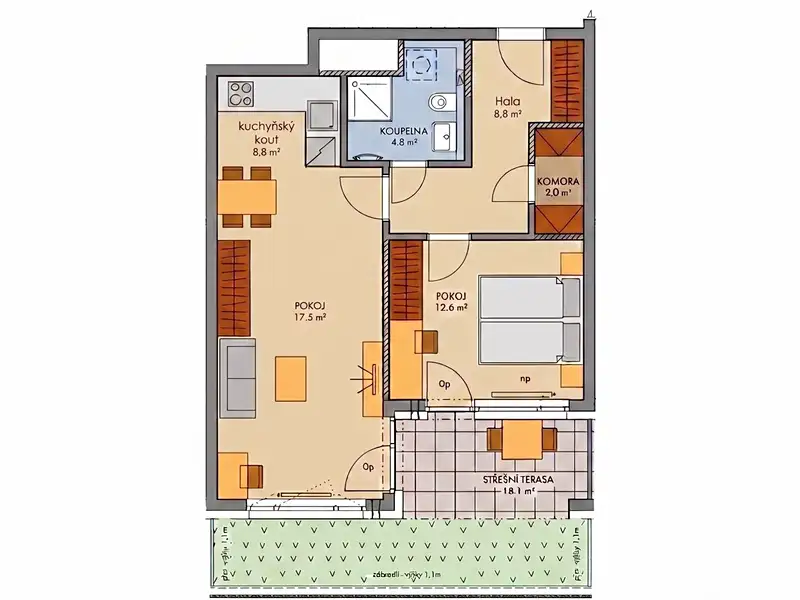 Prodej bytu 2+kk 57 m², Praha – náhled fotky 3