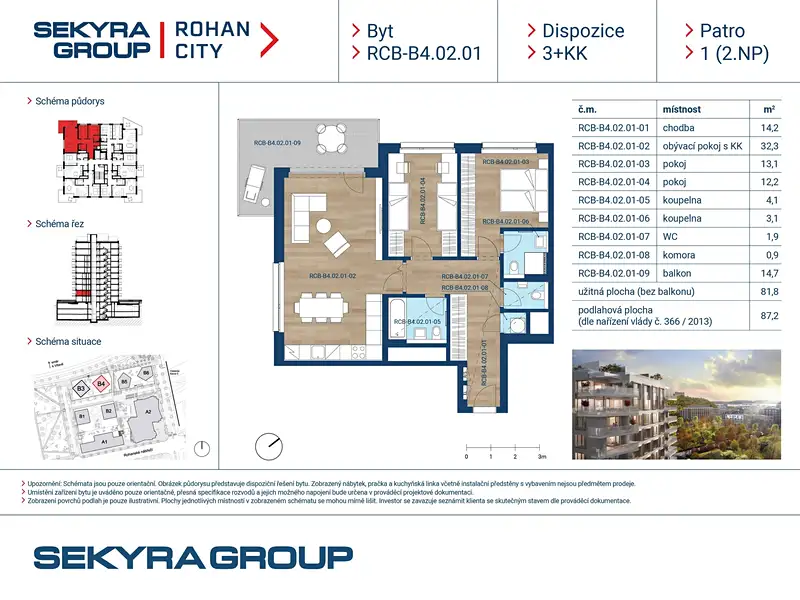 Prodej bytu 3+kk 81 m², Praha – náhled fotky 2