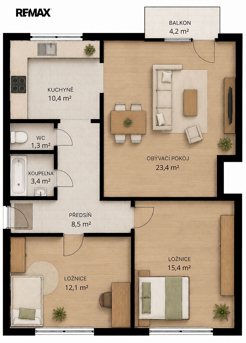 Prodej bytu 3+1 78 m² – fotografie 2